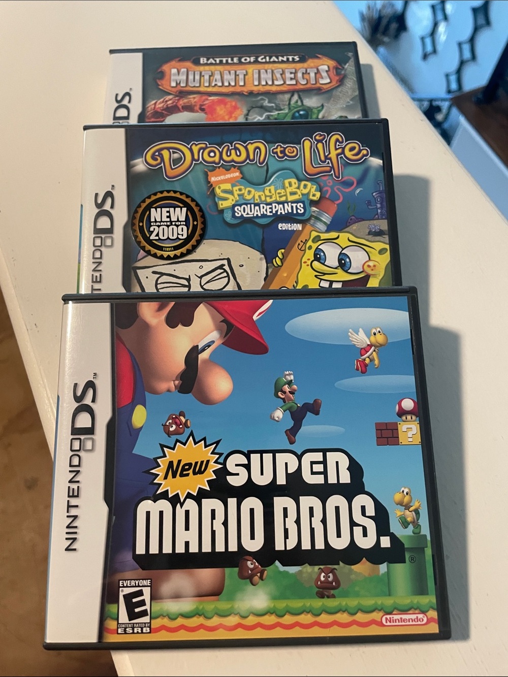 Nintendo DS Games - Super Mario Bros, SpongeBob, Mutant Insects